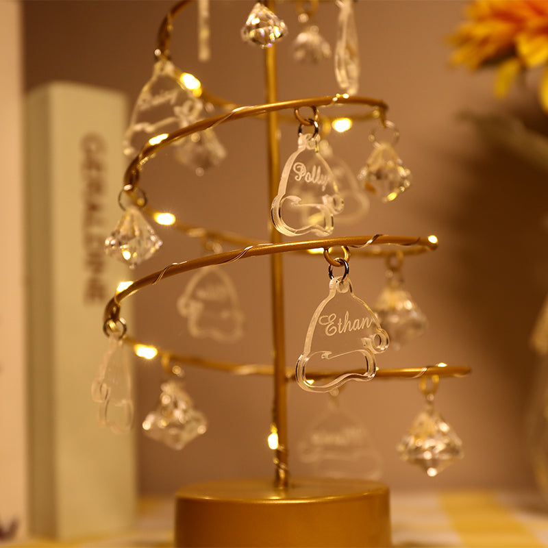 Mother's Day Gift Custom Name Crystal Tree Lights