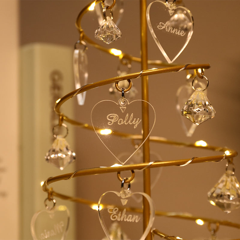 Mother's Day Gift Custom Name Crystal Tree Lights