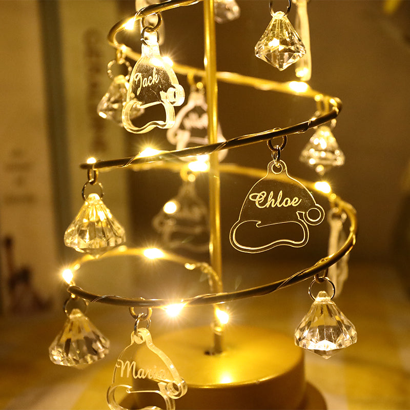 Mother's Day Gift Custom Name Crystal Tree Lights