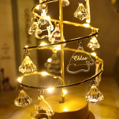 Mother's Day Gift Custom Name Crystal Tree Lights