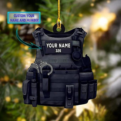 Police Personalized Acrylic Keychain