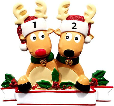 Christmas Gift Custom Cartoon Reindeer Family Christmas Ornament