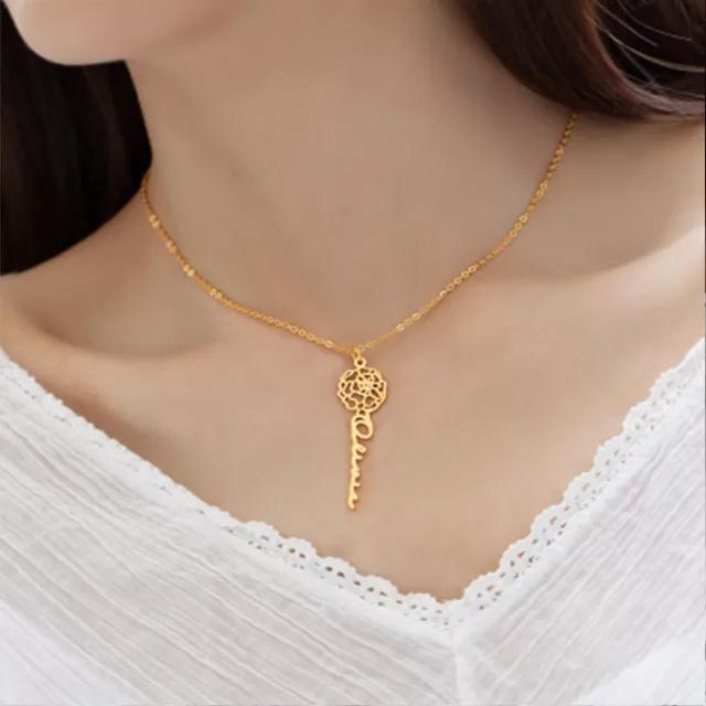 Mother's Day Gift Dainty Name Necklace With Birth Flower
