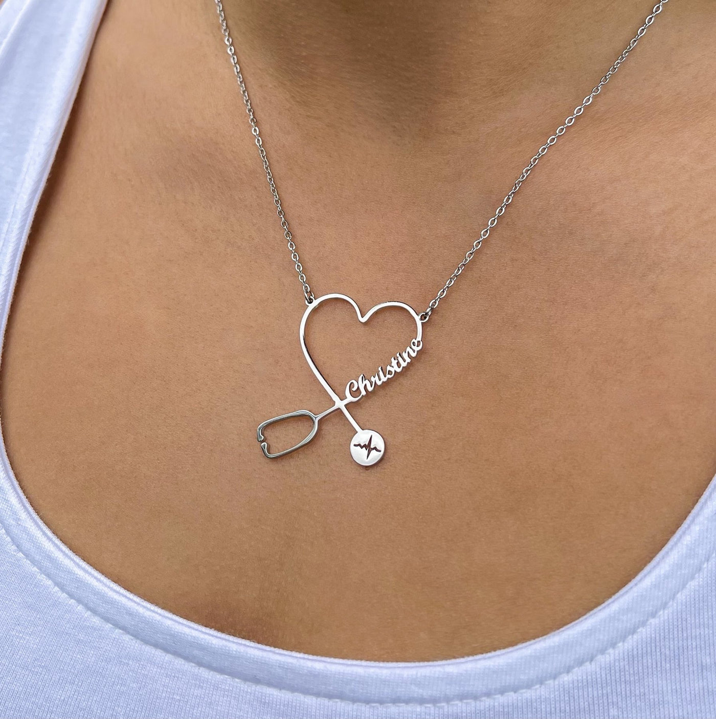 Mother's Day Gift Personalized Stethoscope Necklace