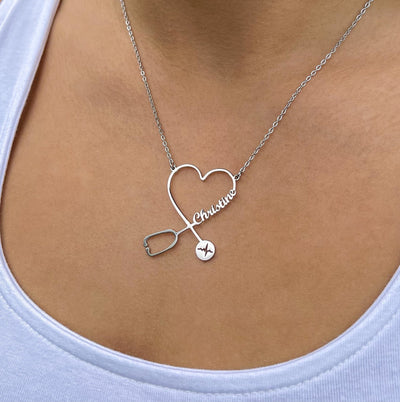 Mother's Day Gift Personalized Stethoscope Necklace