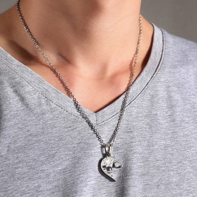 Valentines Day Gift Cute Matching Heart Couples Necklaces