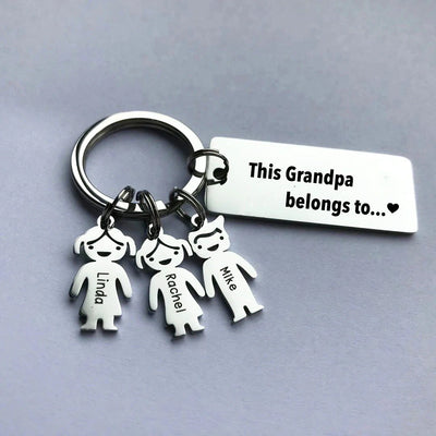 Mother's Day Gift Customized Family Kids Charm Keychain