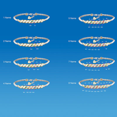 "Family Is Forever" Personalized Birthstone Bracelet