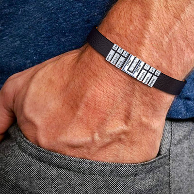 Father's Day Gifts Men's Bracelet With Crystal Charms for Dad