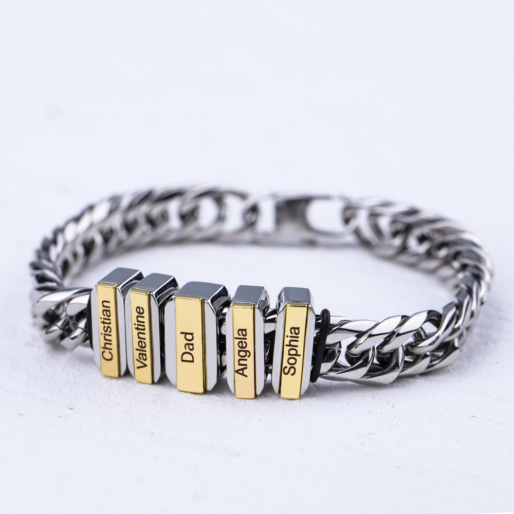 Family Men's Bracelet With Beads