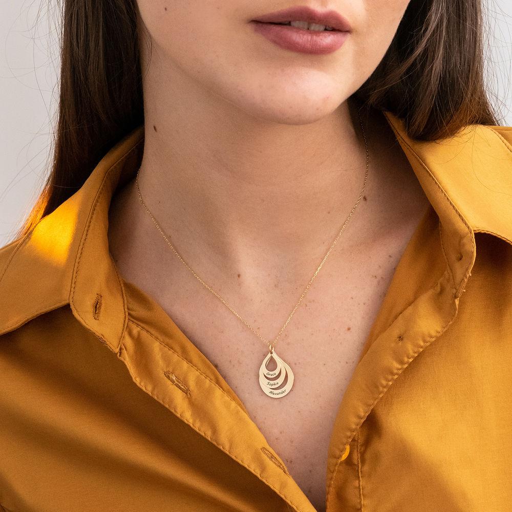 Christmas Gift ’Engraved Drop Shaped Family Necklace