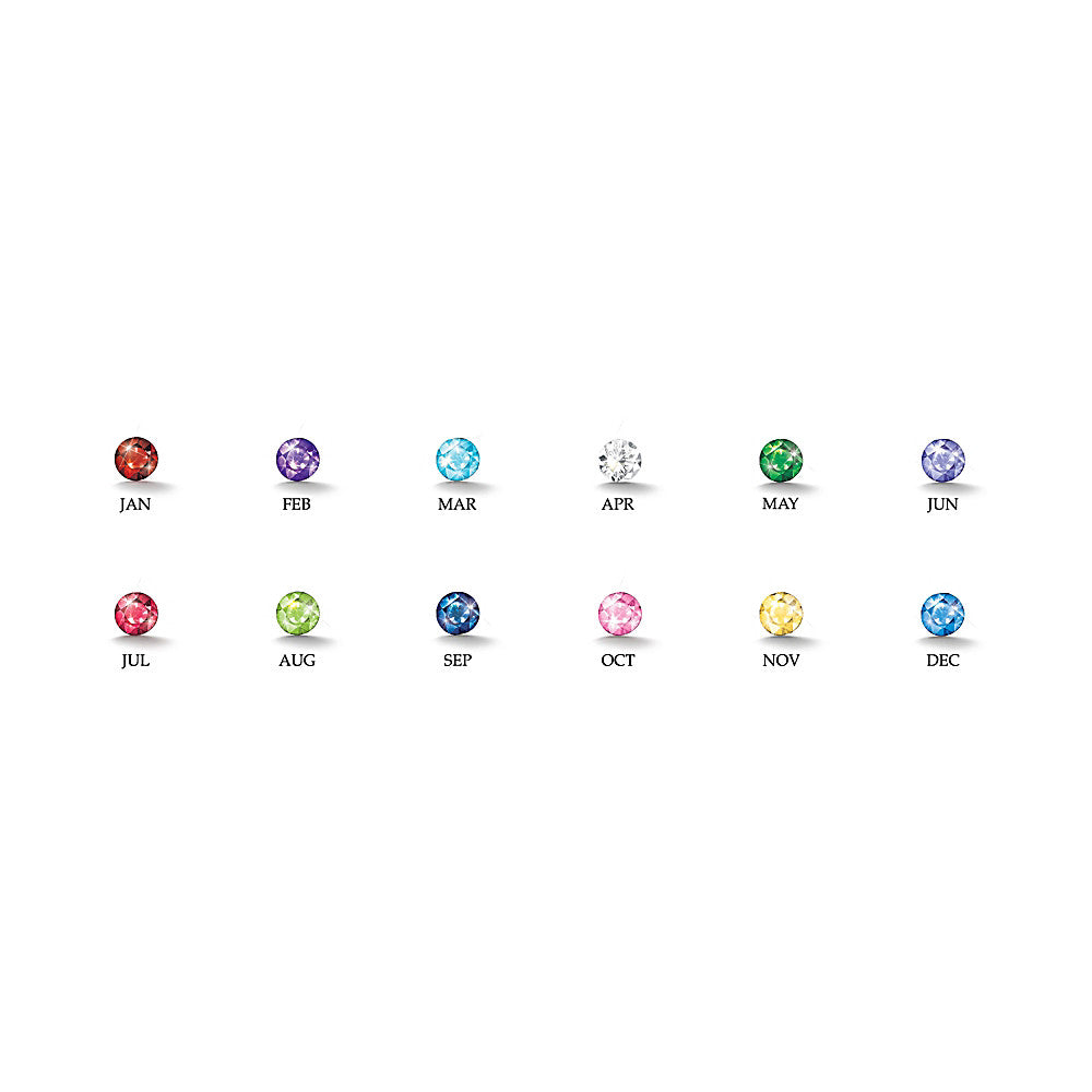 "Circle Of Love" Family Crystal Birthstone Pendant Necklace