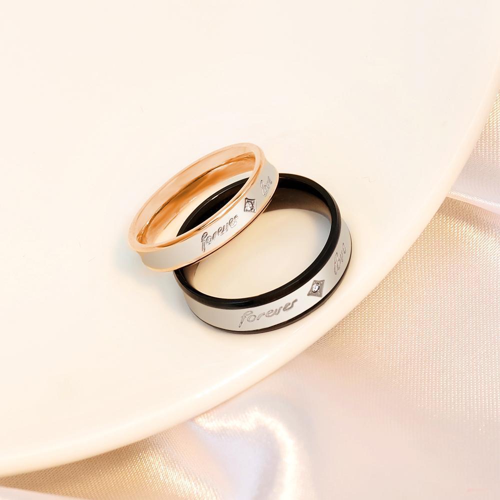 Mother's Day Gift Melody Forever Love Couple Diamond Ring