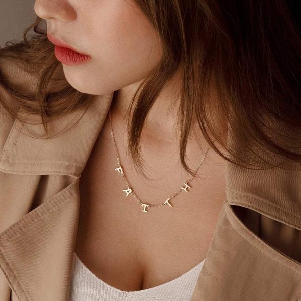 Mother's Day Gift A to Z Initial Choker Necklace Personalized Letter Name Necklace