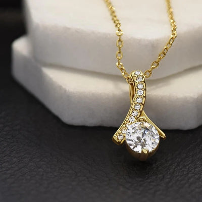 Ribbon Pendant Necklace - Granddaughter Proposal Gift