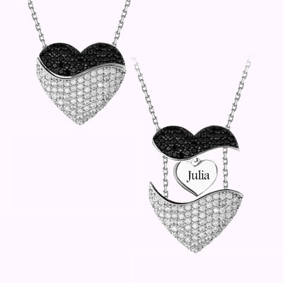 Mother's Day Gift Custom Name Heart Necklace