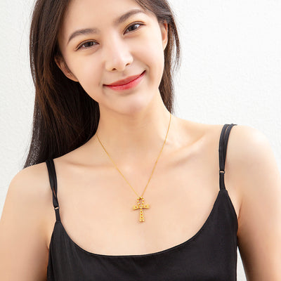 Mother's Day Gift Gold Ankh Charm Necklace