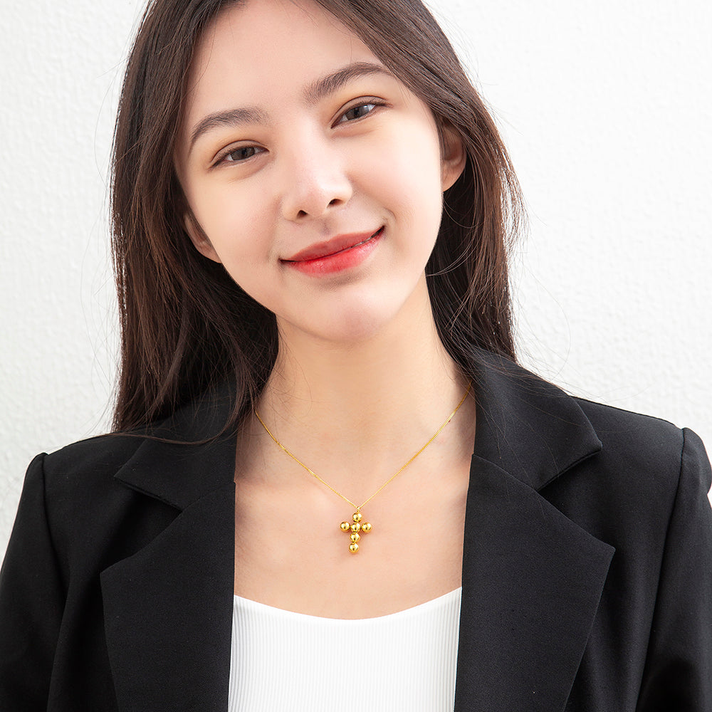 Mother's Day Gift Gold Mini Cross Necklace