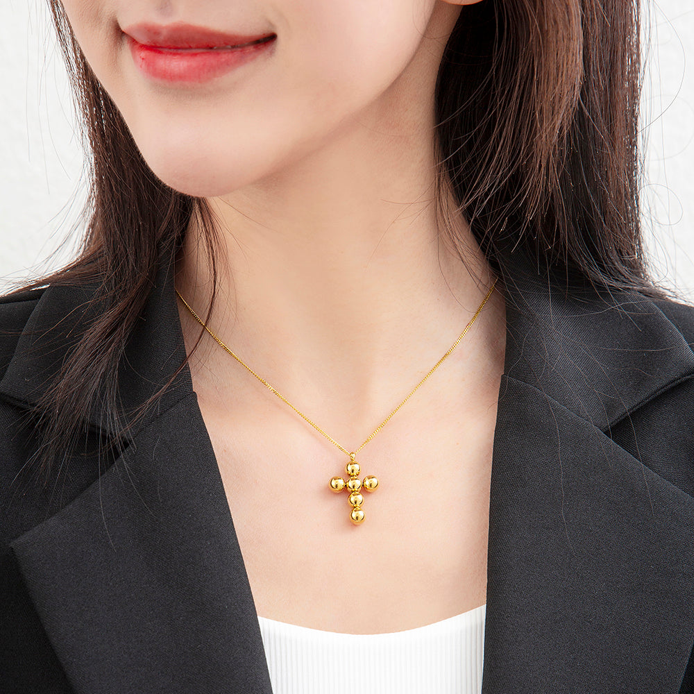 Mother's Day Gift Gold Mini Cross Necklace