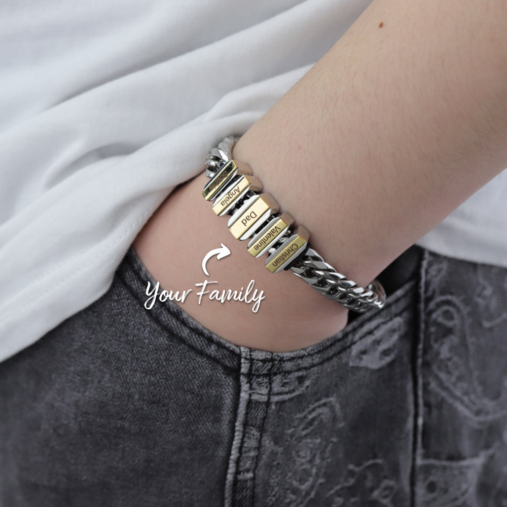Family Men's Bracelet With Beads