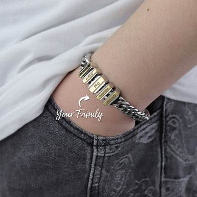Family Men's Bracelet With Beads