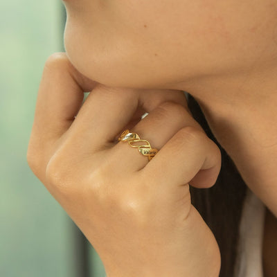 Personalized Multiple Name Ring in Silver