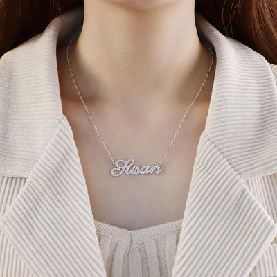 Mother's Day Gift Sparkling Diamond Personlized Name Necklace