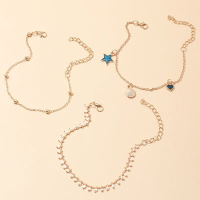 Bohemia Shell Charm Anklet Beaded Foot Chain for Women Girls