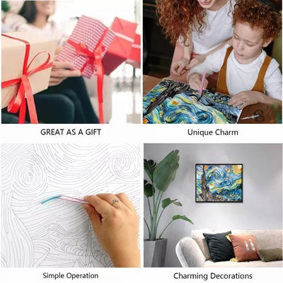 Paper Filigree painting Kit - Starry Sky