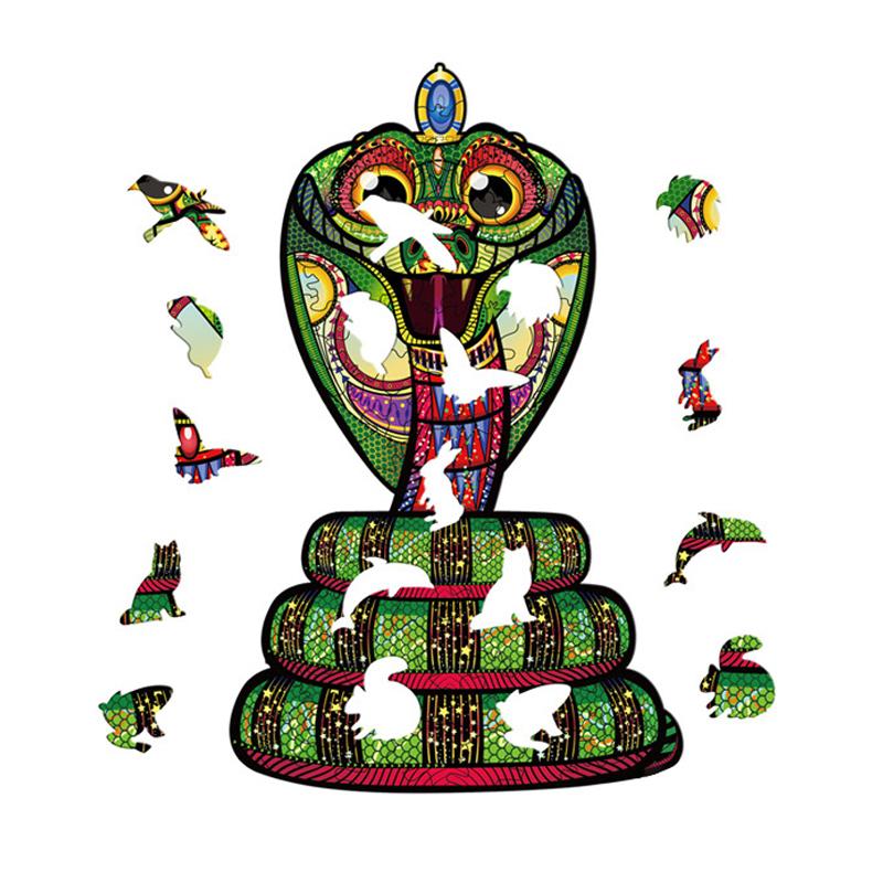 Wooden Jigsaw Puzzle Brave Snake