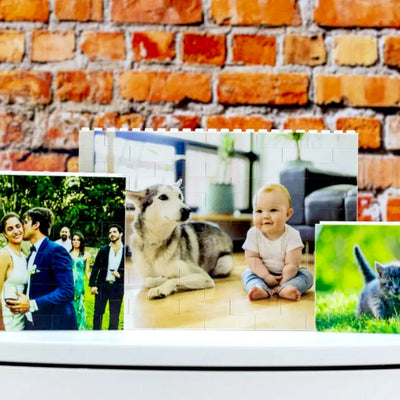 Personalised Small Building Brick Photo Block Christmas Gifts