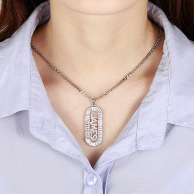 Mother's Day Gift Bling Capsule Name Necklace