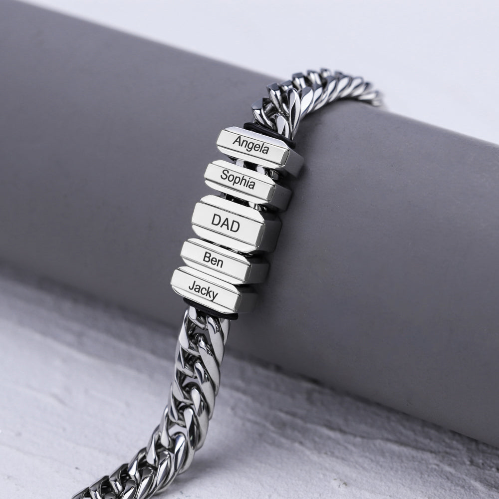 Family Men's Bracelet With Beads
