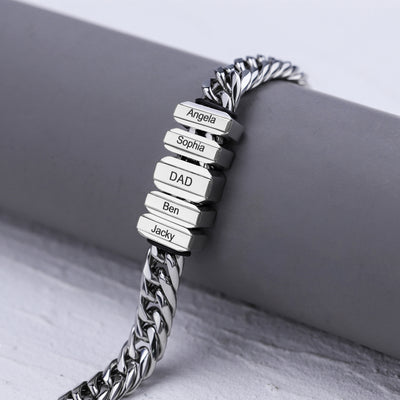 Family Men's Bracelet With Beads