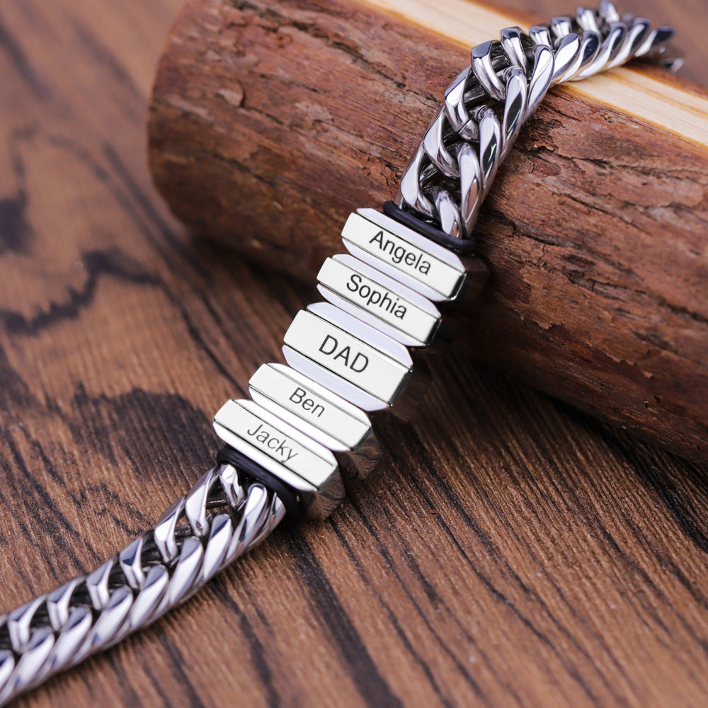 Family Men's Bracelet With Beads