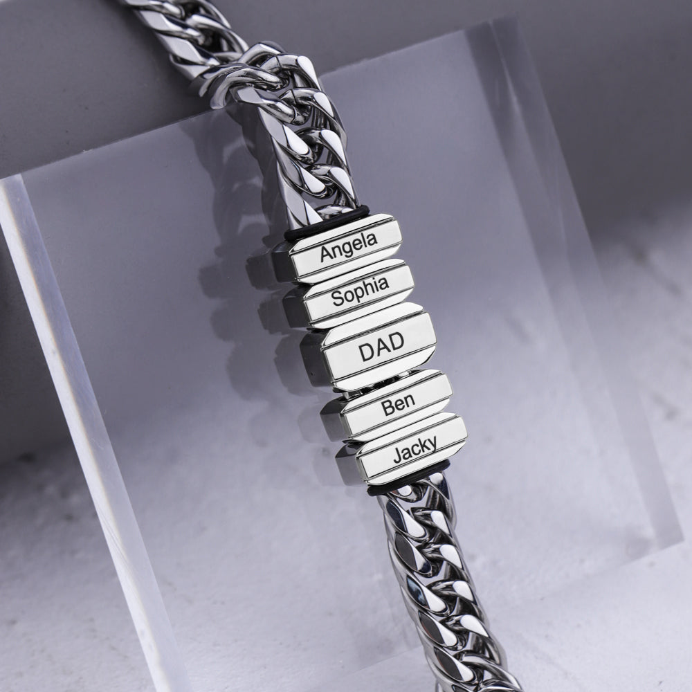 Family Men's Bracelet With Beads