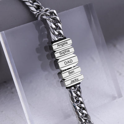 Family Men's Bracelet With Beads