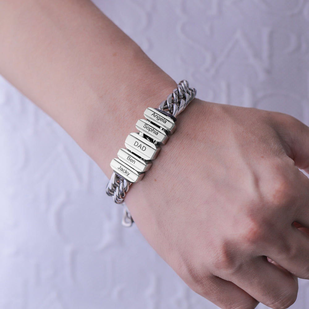 Family Men's Bracelet With Beads