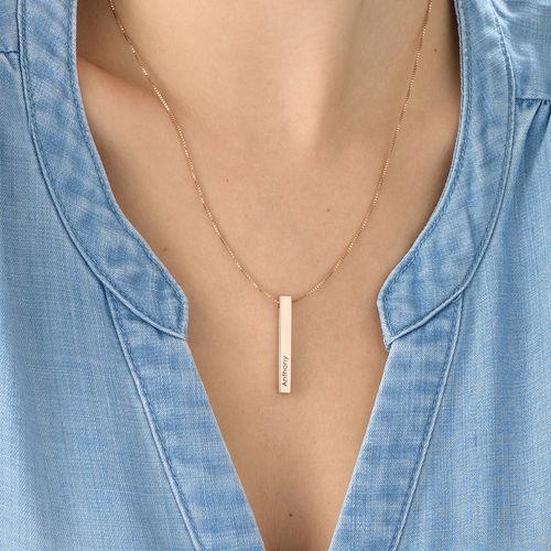 Mother's Day Gift Personalized Engraved 3D Bar Necklace