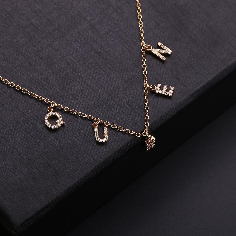 Mother's Day Gift DOREMI Trendy Zircon Name Necklace
