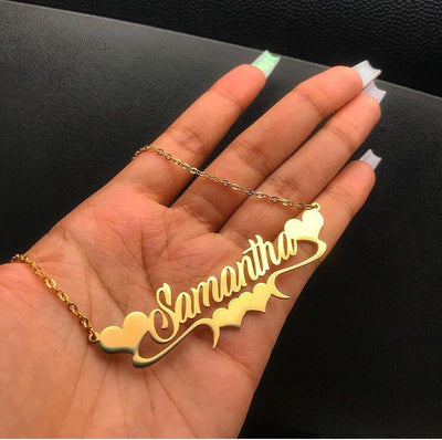 Mother's Day Gift Personalized Heart or Crown Name Necklaces