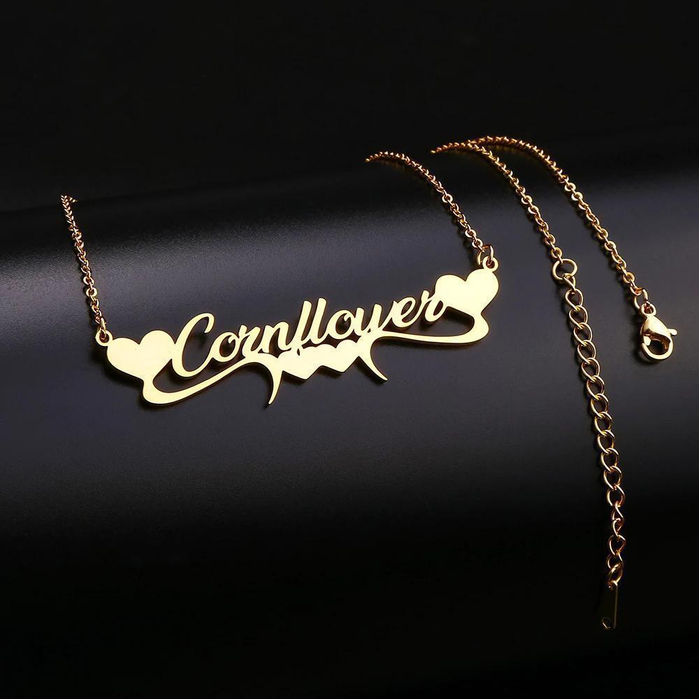 Mother's Day Gift Personalized Heart or Crown Name Necklaces