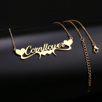 Mother's Day Gift Personalized Heart or Crown Name Necklaces