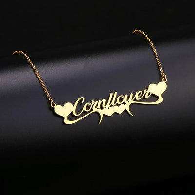 Mother's Day Gift Personalized Heart or Crown Name Necklaces