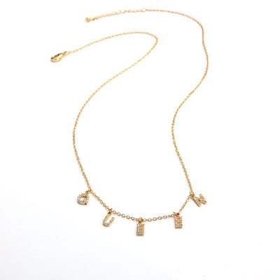 Mother's Day Gift DOREMI Trendy Zircon Name Necklace