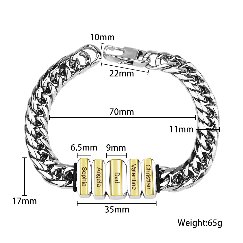 Family Men's Bracelet With Beads