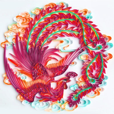 Paper Filigree painting Kit - Phoenix