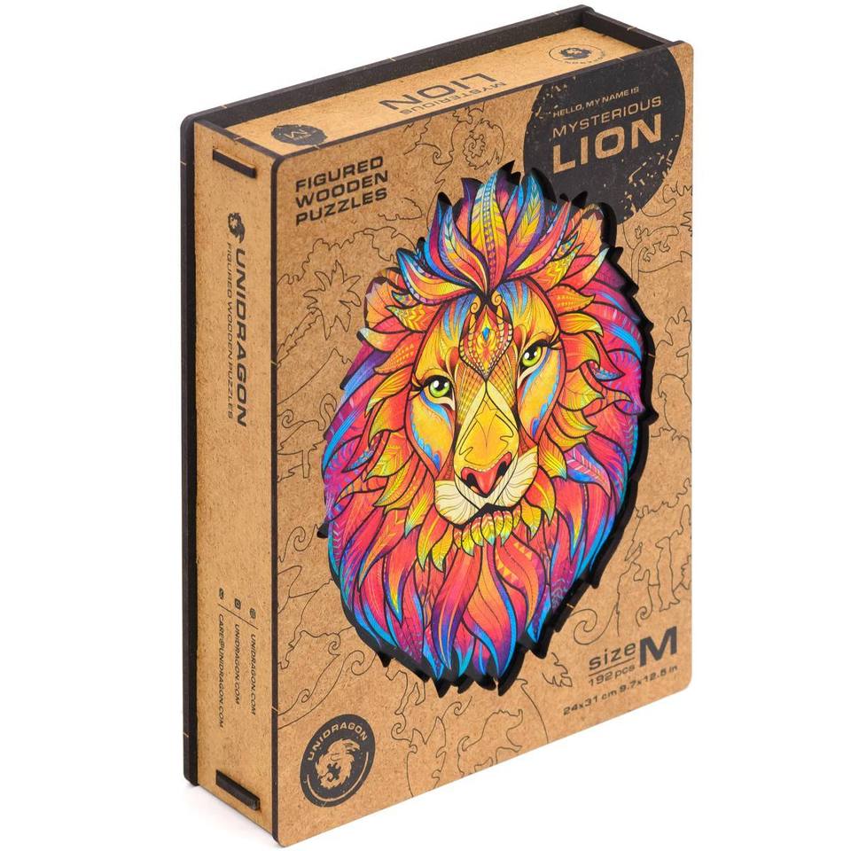 Wooden Jigsaw Puzzle Mysterious Lion