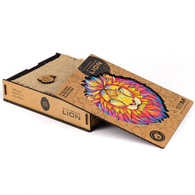 Wooden Jigsaw Puzzle Mysterious Lion