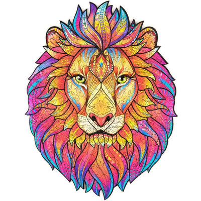 Wooden Jigsaw Puzzle Mysterious Lion